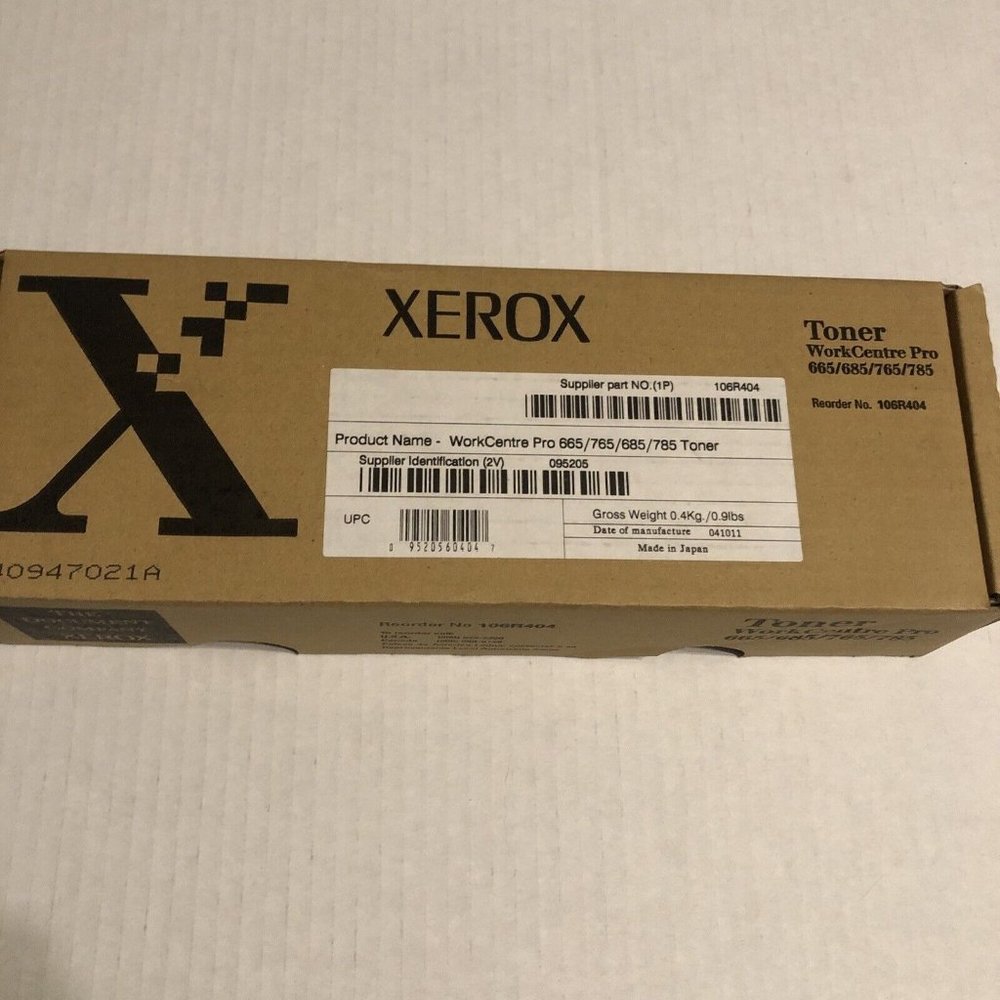 NEW Genuine Xerox 106R00404 106R404 Toner, 6000 Page-Yield, Black